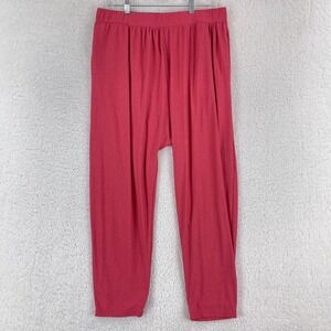 Beyond Yoga Pink Harem‎ Cropped Length Pants Womens Pull On Stretch Size XL